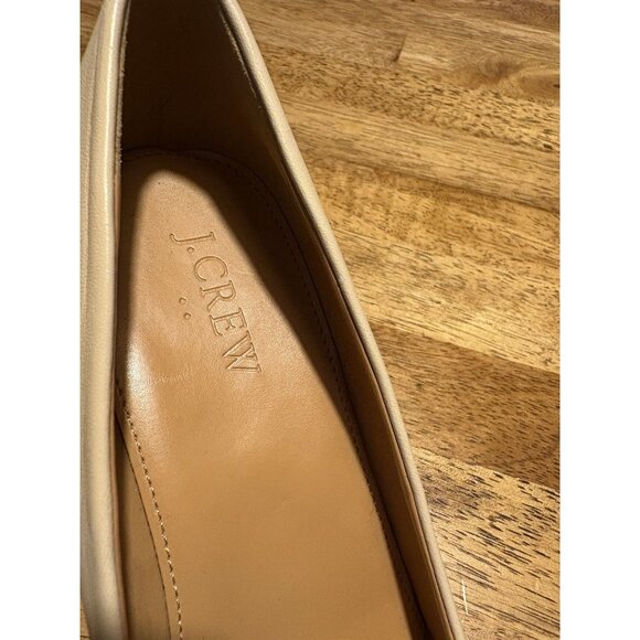 J CREW Cap Toe Block Heel Leather Pump Size 7 Quiet Luxury Old Money Classic - Picture 3 of 8